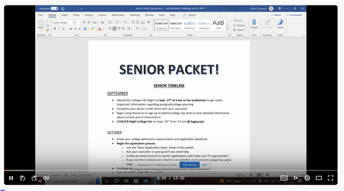 senior packet video
